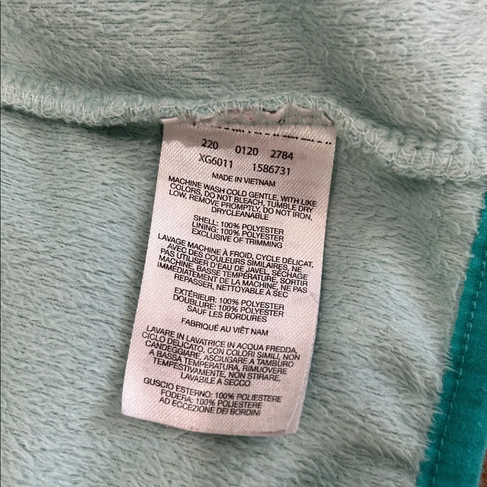 Columbia Light Blue/Turquoise Zip Fleece Jacket Girls Medium(10/12)